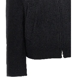 Double zip-up short coat