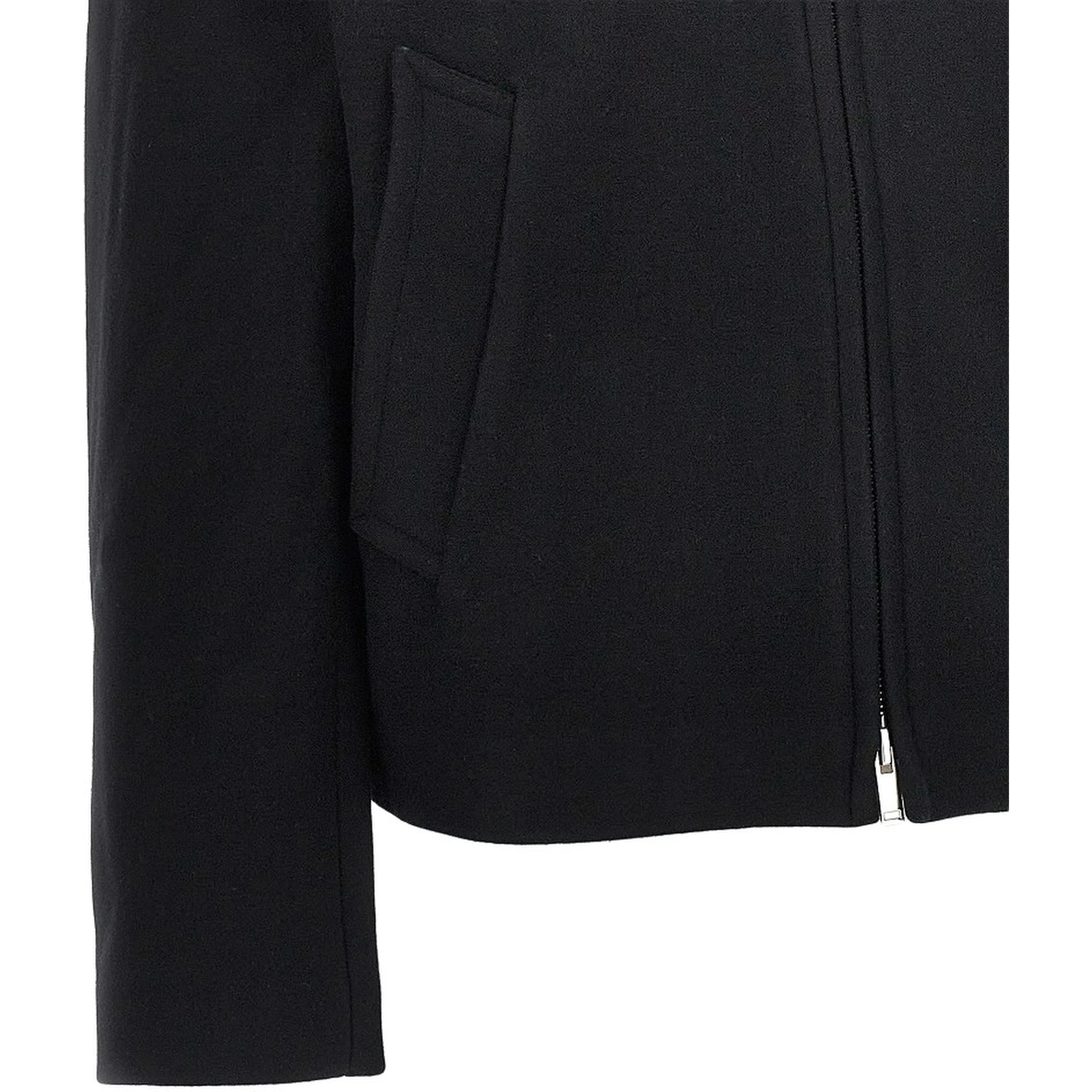 Double zip-up short coat