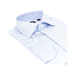 Cotton twill shirt with striped motif