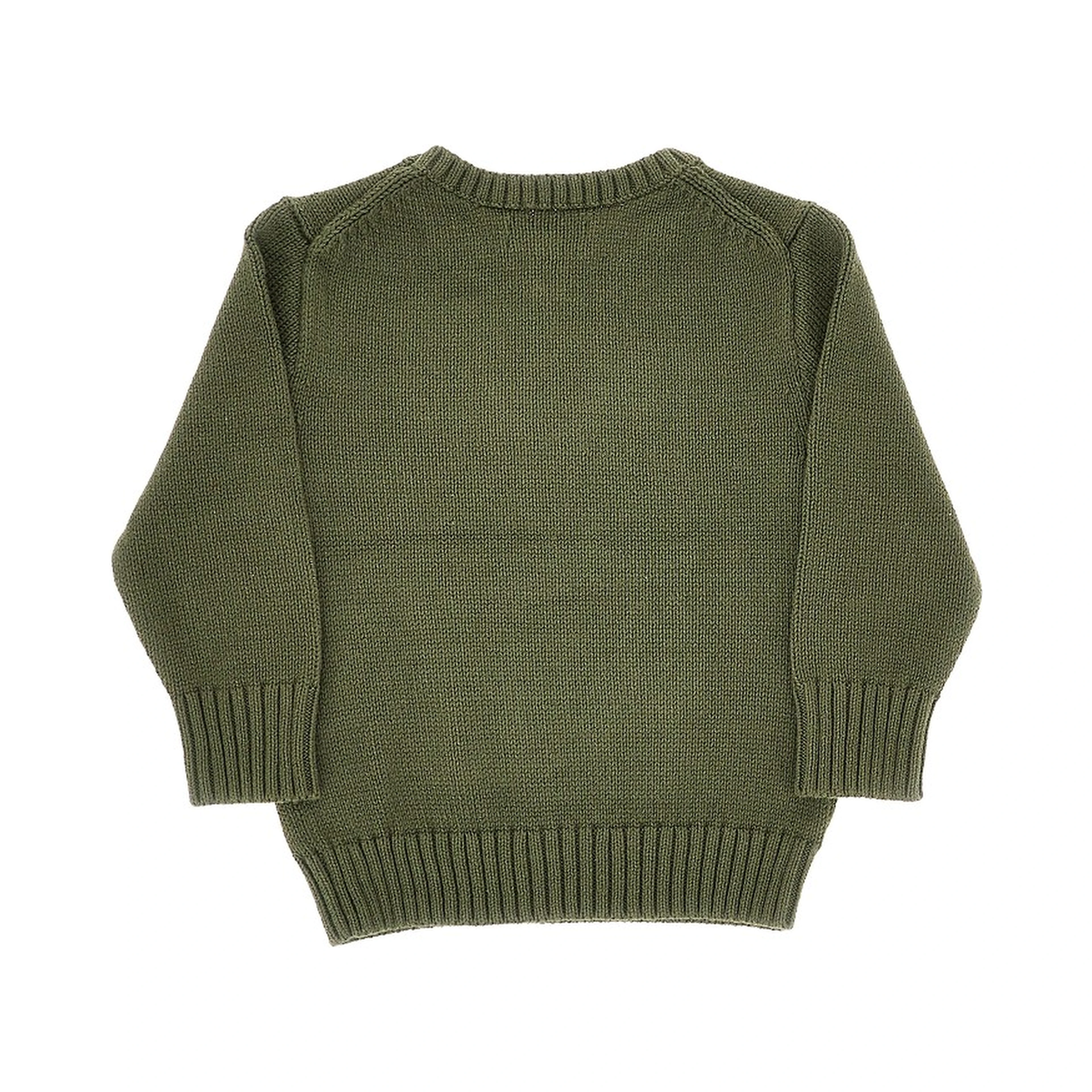 Knitted sweater with embroidery