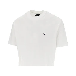 Lyocell and cotton blend T-shirt with logo
