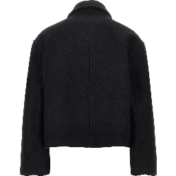 Double zip-up short coat