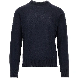 Virgin wool sweater with Eagle embroidery