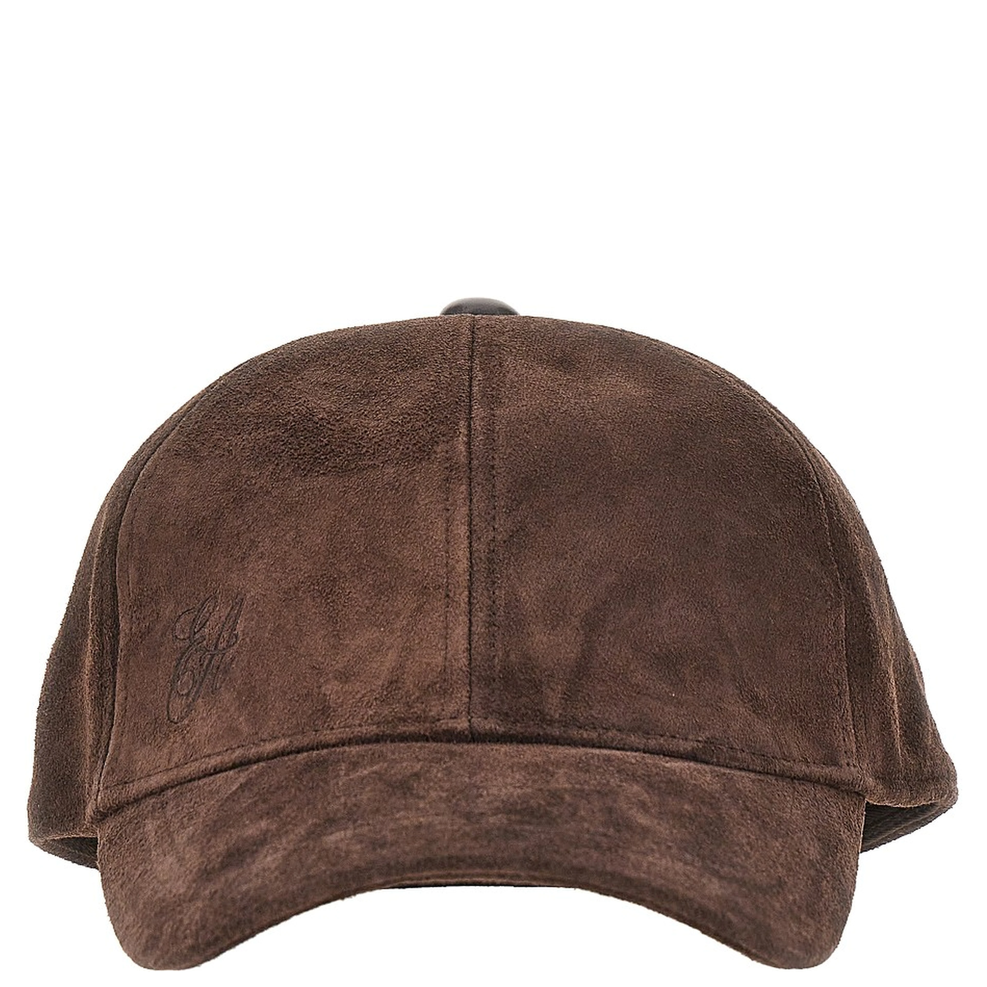 Suede leather baseball cap with EA logo