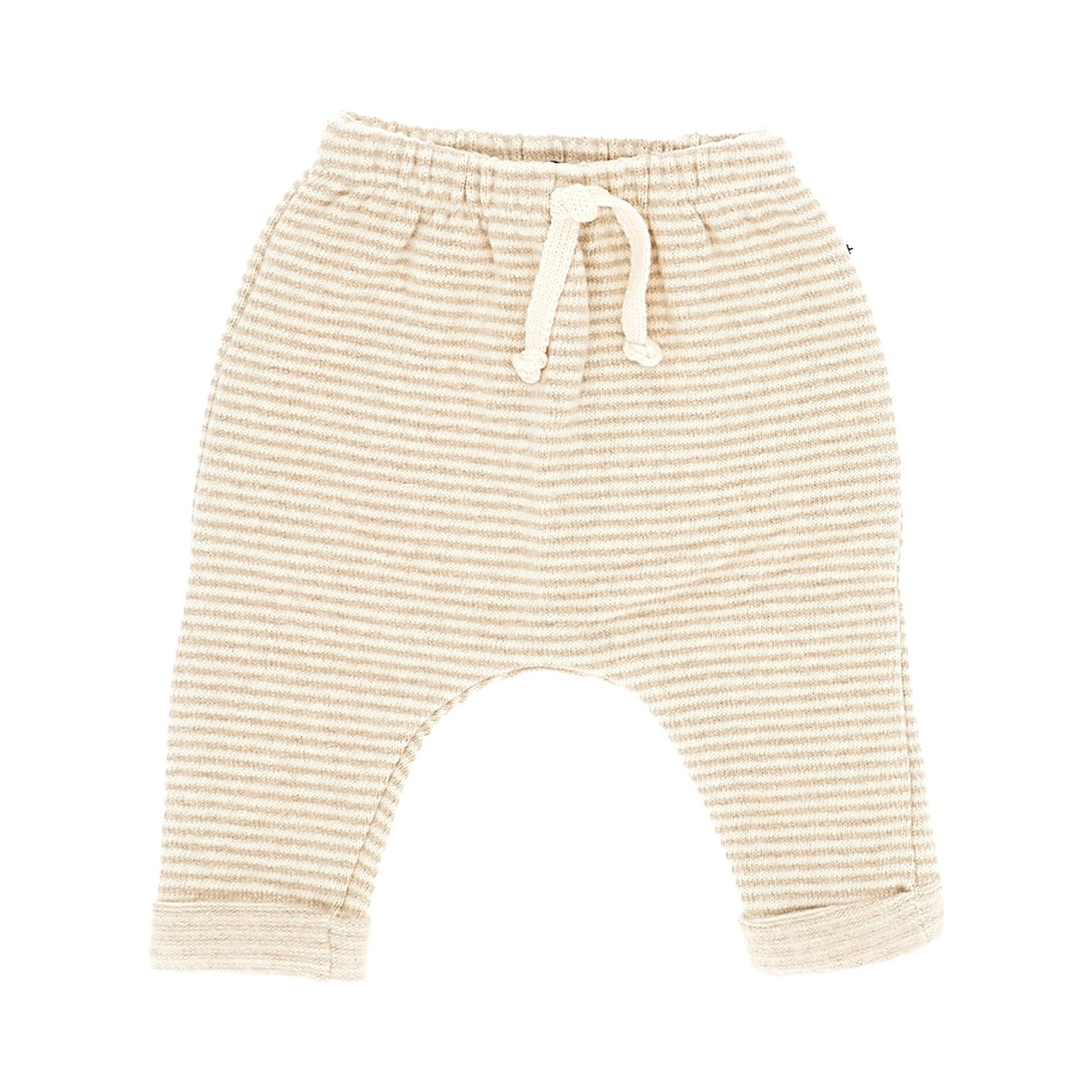 Striped cotton-blend pants