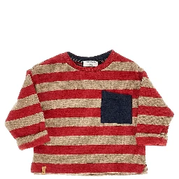 Striped cotton-blend T-shirt