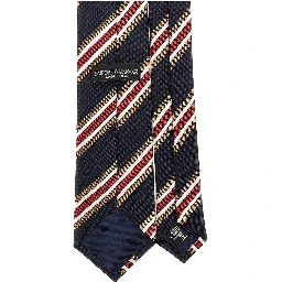 Silk necktie with jacquard motif