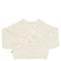 Raised dots cotton and wool cardigan