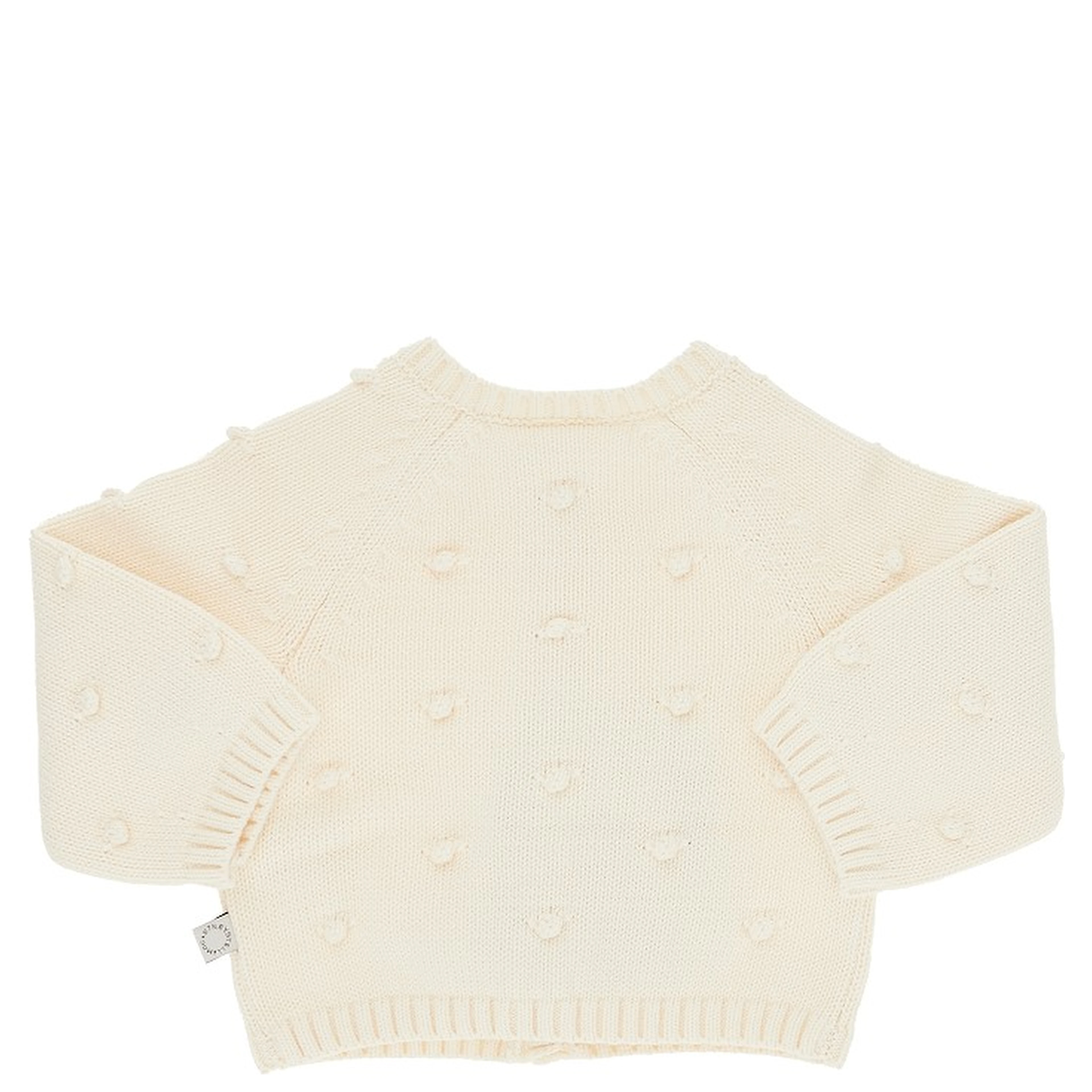 Raised dots cotton and wool cardigan