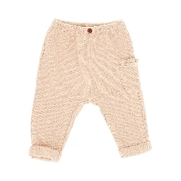 Cotton-blend knitted pants