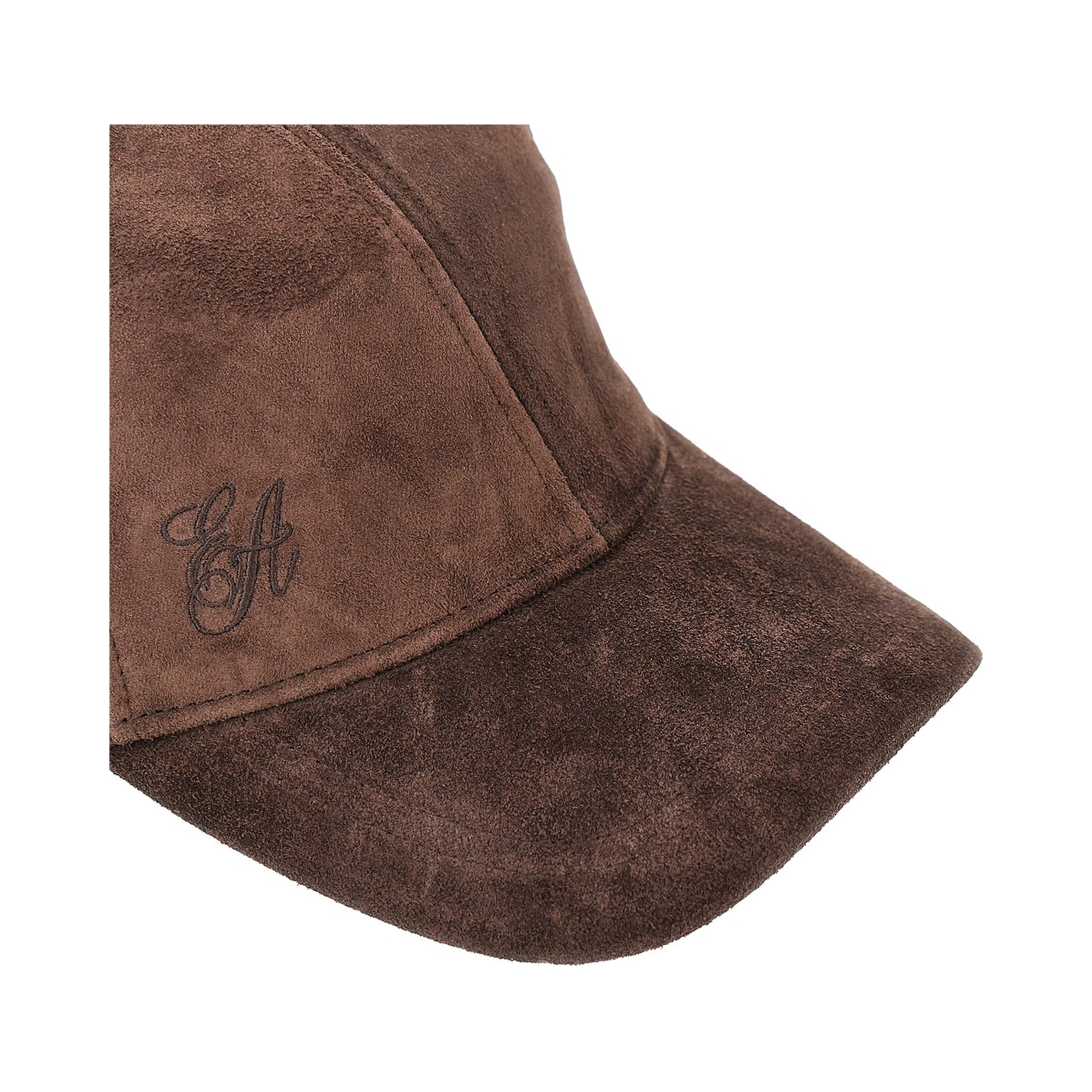 Suede leather baseball cap with EA logo