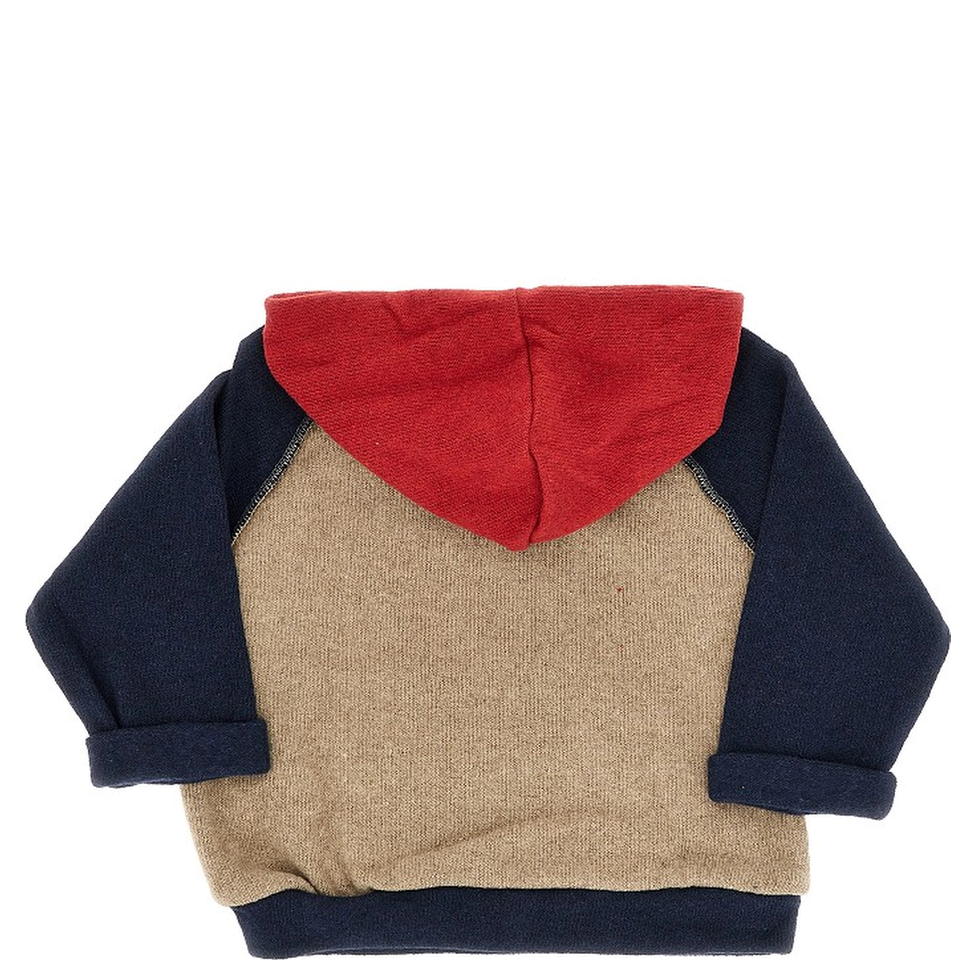 Color block cotton-blend hoodie