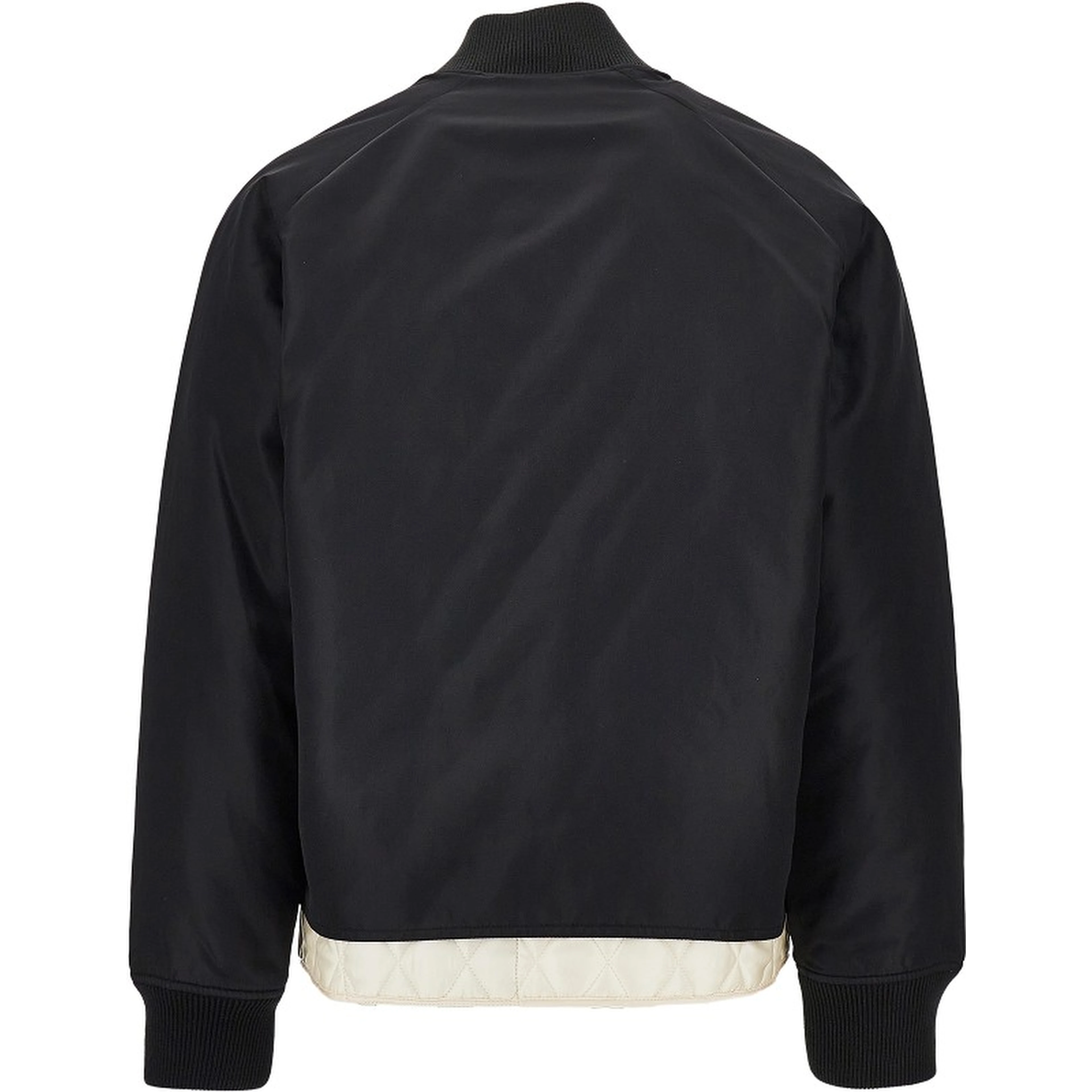 Nylon bomber jacket with logo embroidery