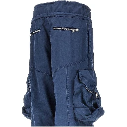 Washed cotton cargo pants