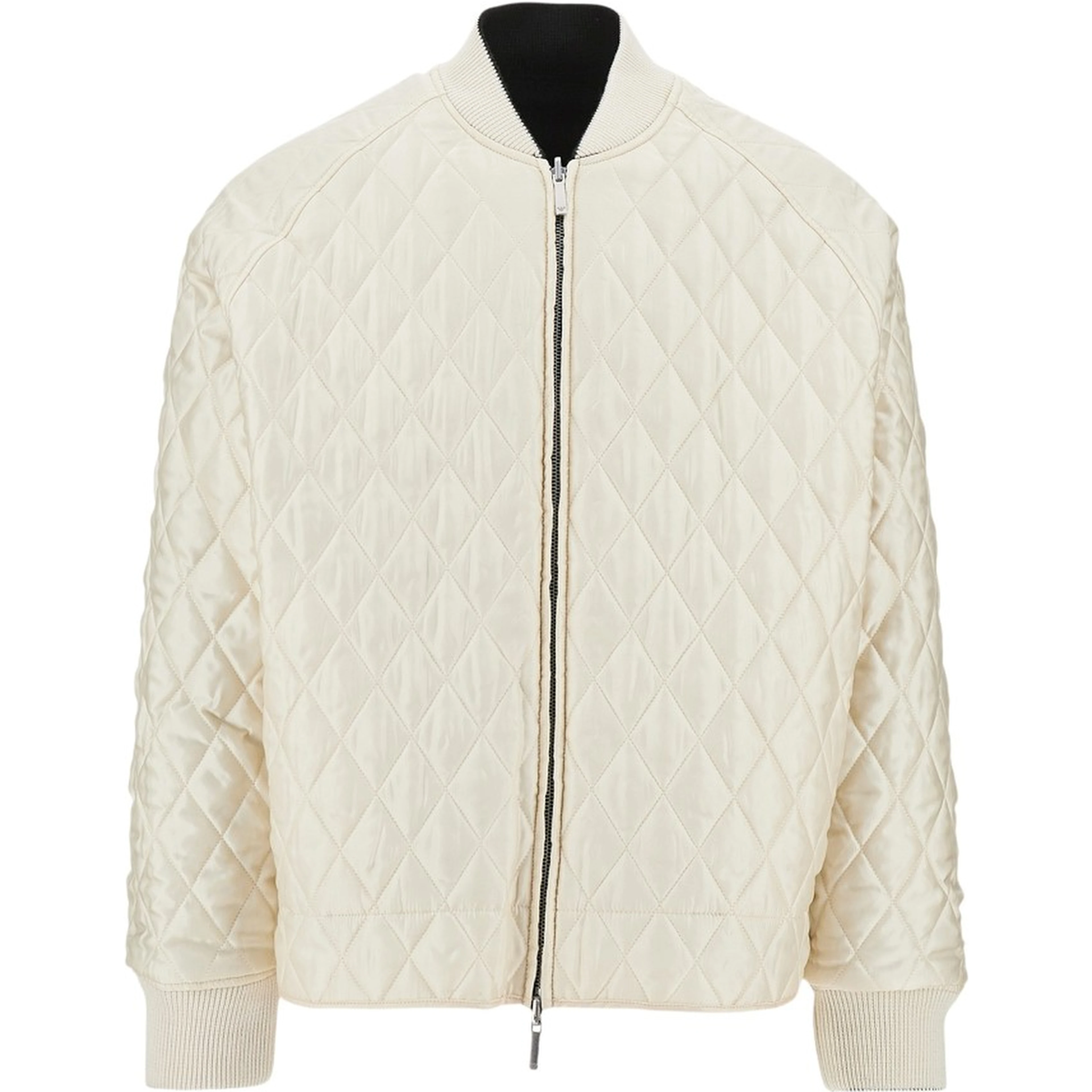 Nylon bomber jacket with logo embroidery