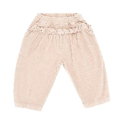 Ruffled velvet pants