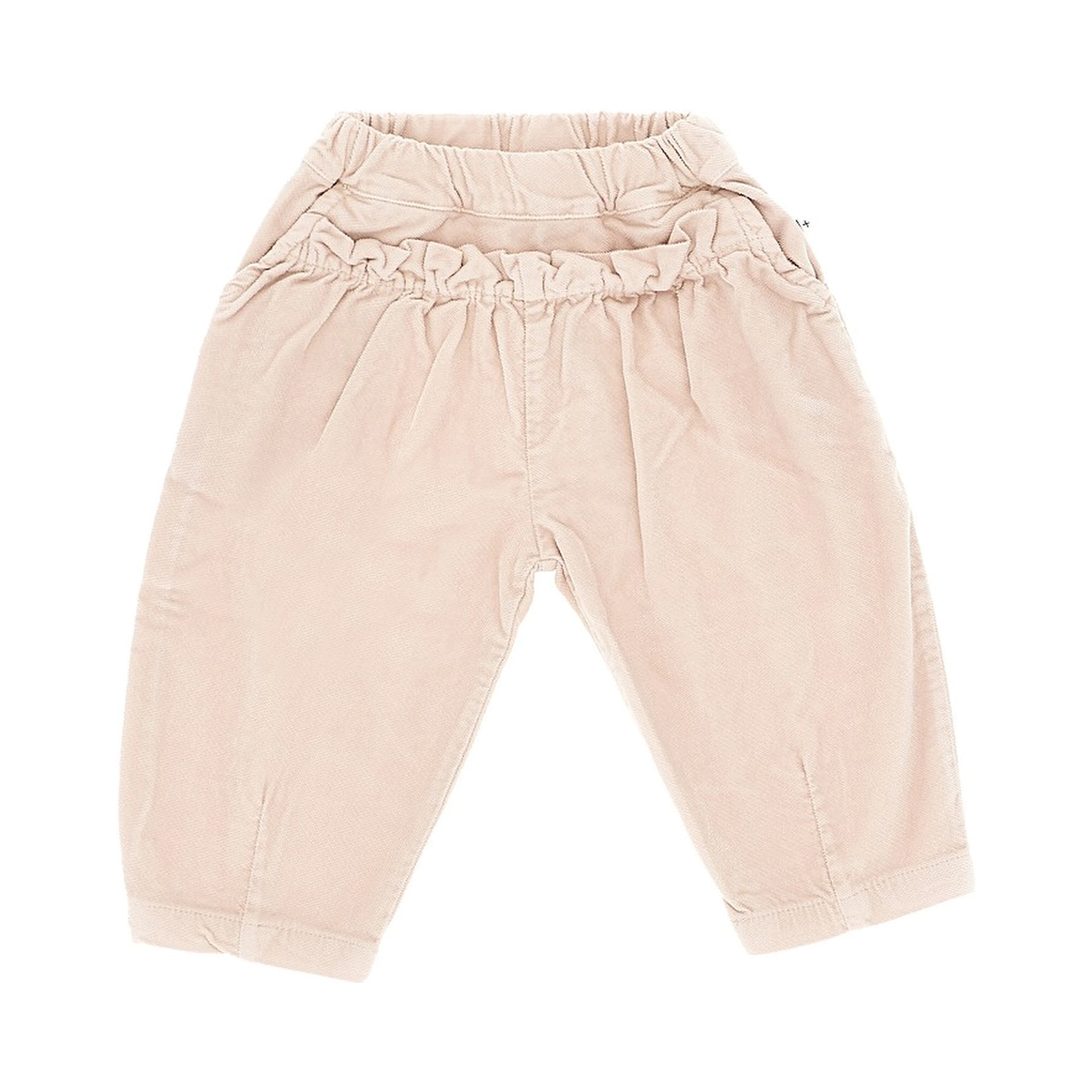 Ruffled velvet pants