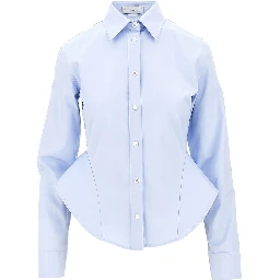 Poplin basque shirt
