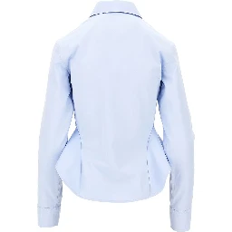 Poplin basque shirt