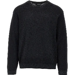 Garment dyed wool crewneck sweater