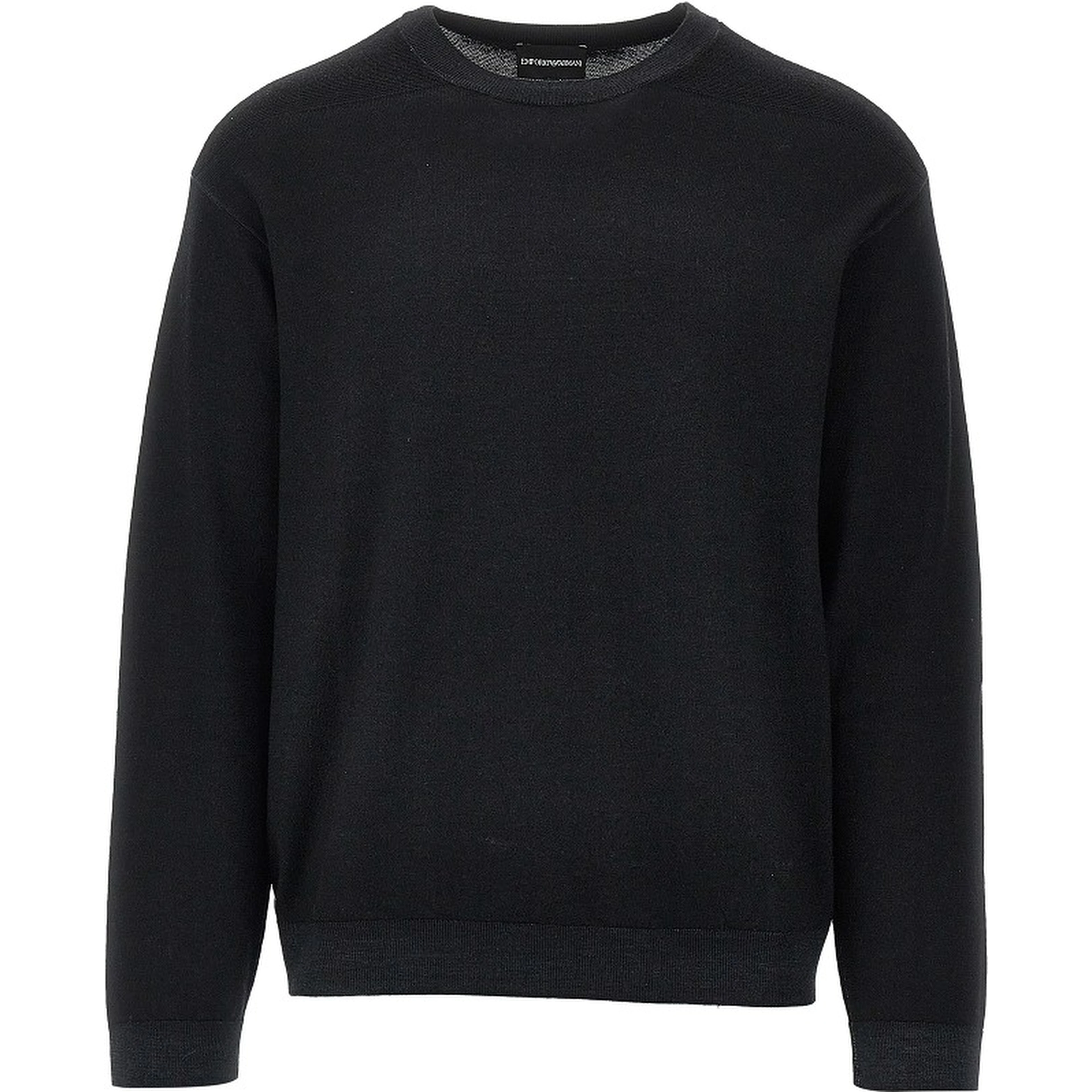 Garment dyed wool crewneck sweater