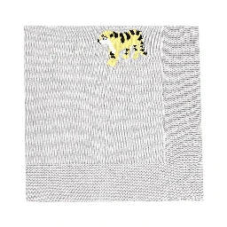 Tigers intarsia cotton blanket