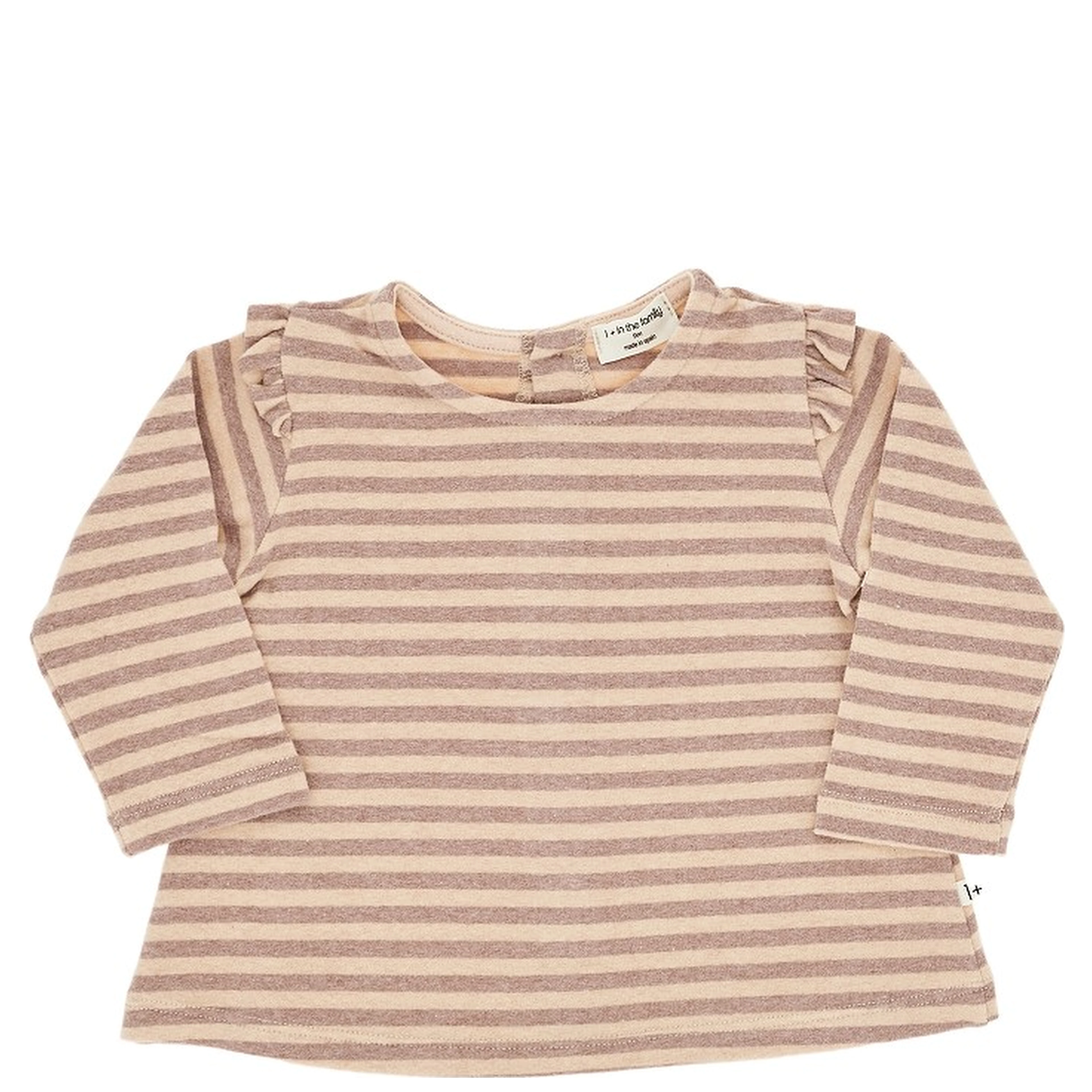 Coton-blend T-shirt with striped motif