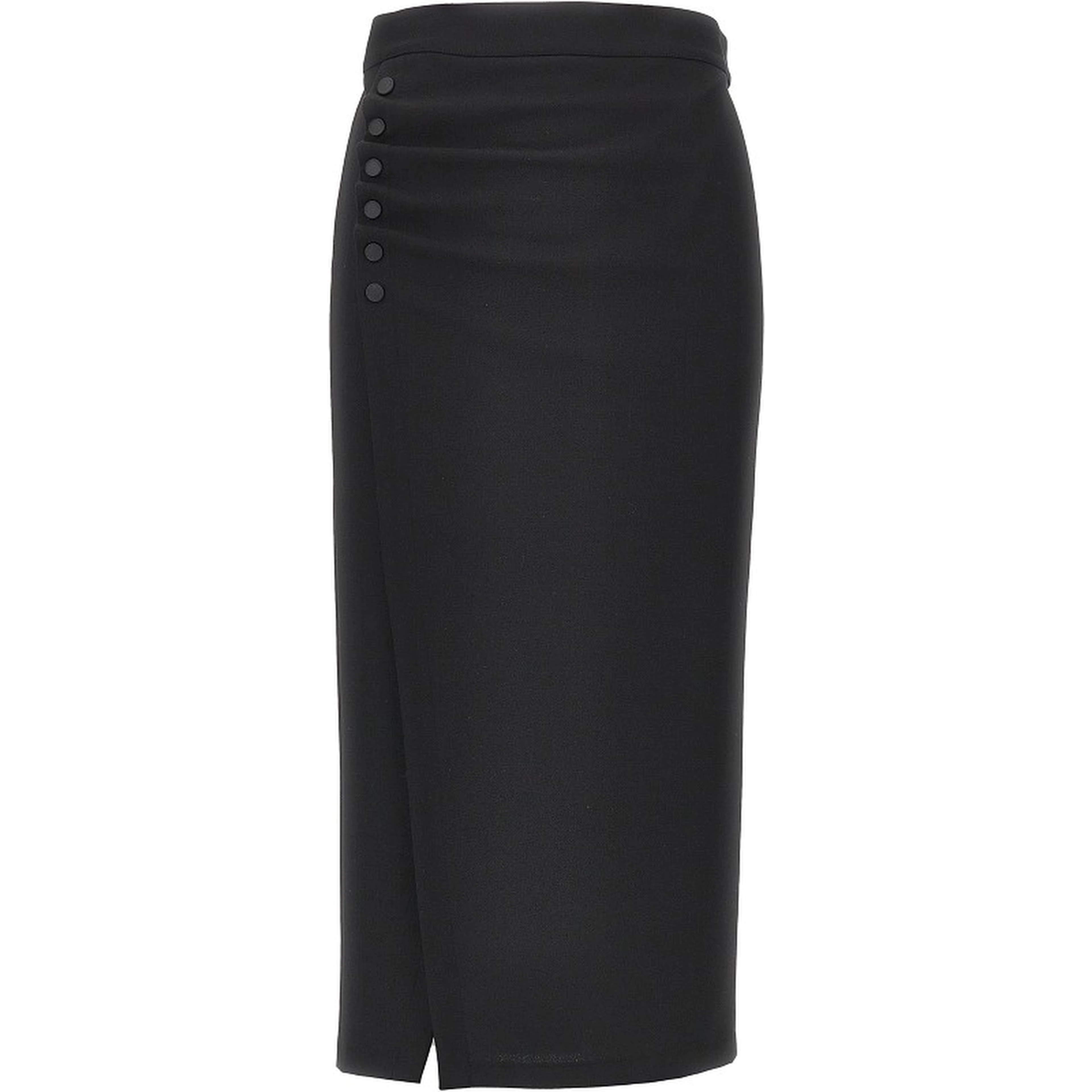 Viscose-blend midi skirt