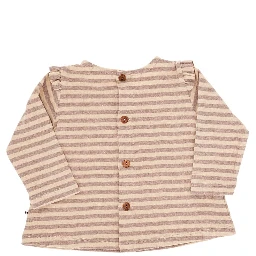 Coton-blend T-shirt with striped motif