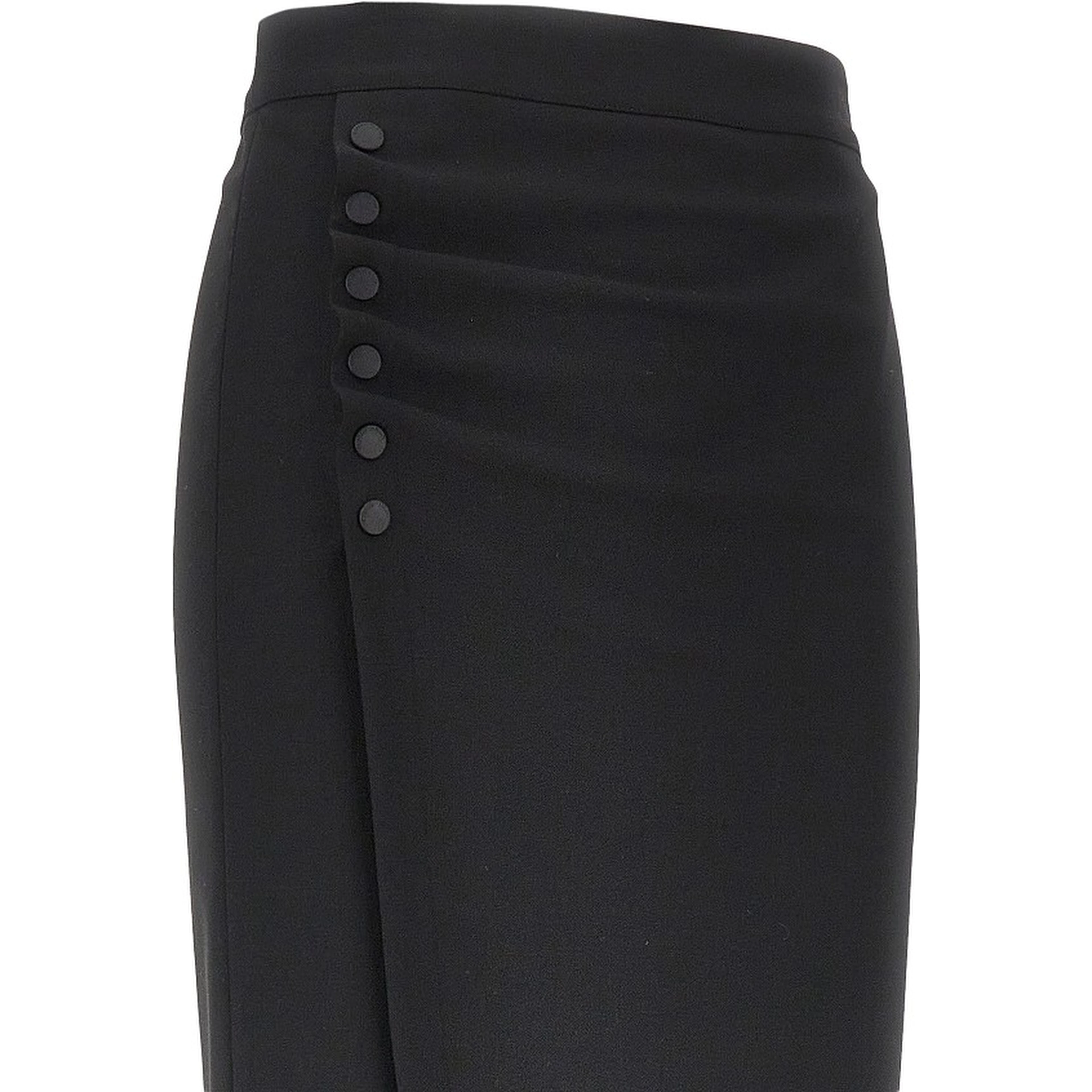 Viscose-blend midi skirt