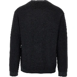 Garment dyed wool crewneck sweater