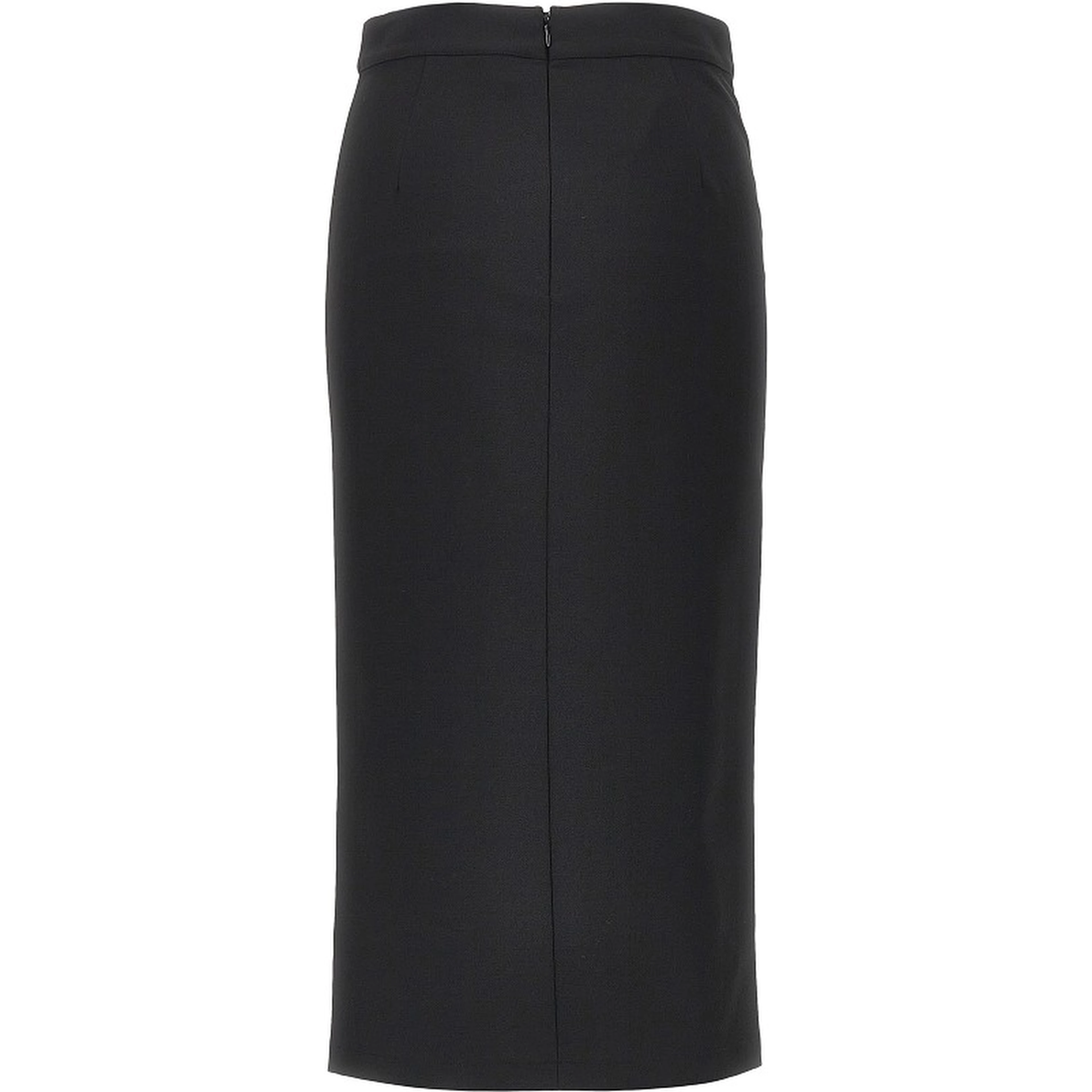 Viscose-blend midi skirt