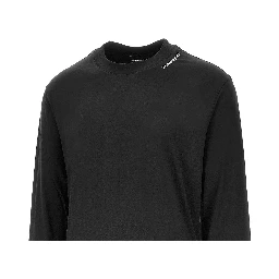 Stretch jersey T-shirt with logo embroidery