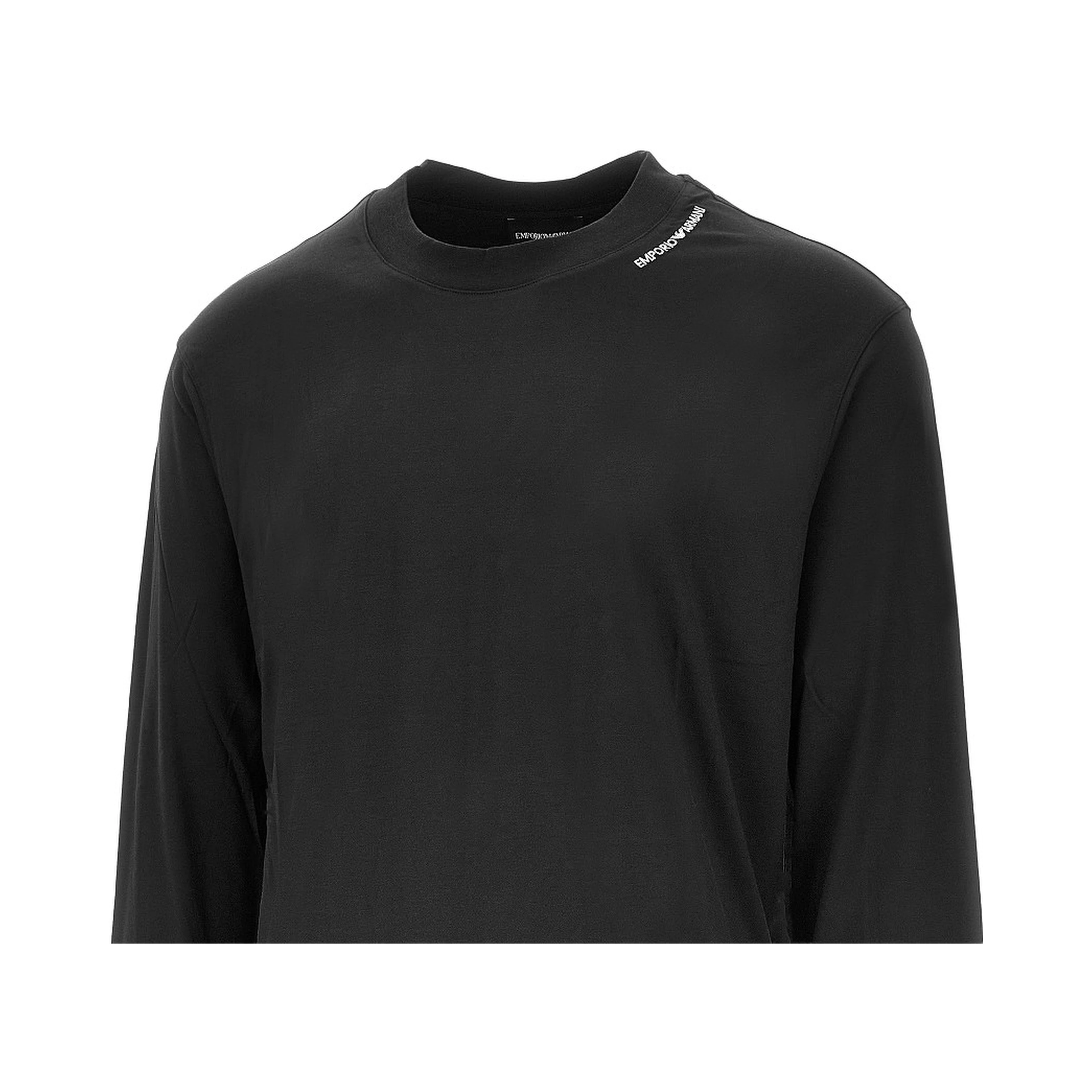 Stretch jersey T-shirt with logo embroidery