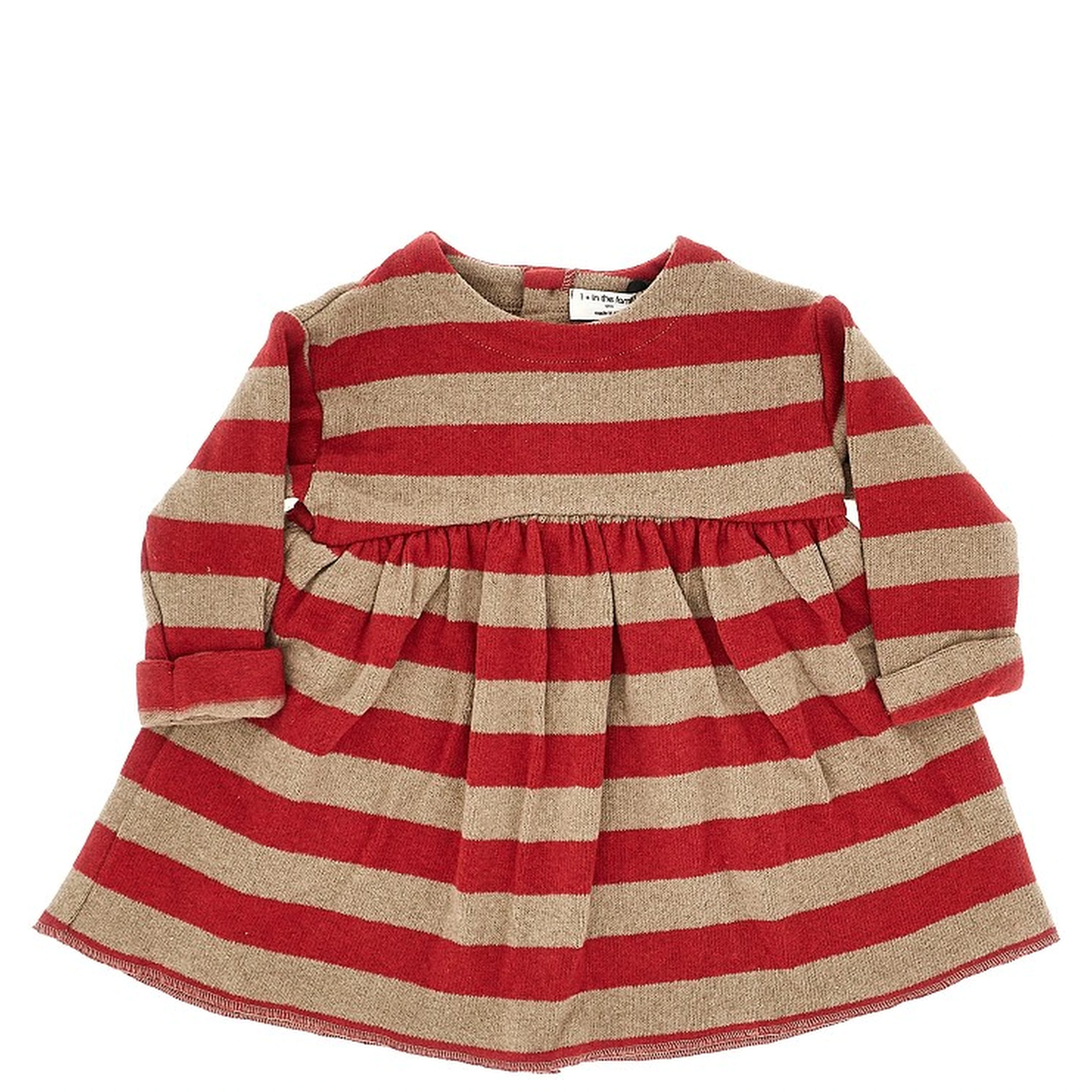 Striped cotton-blend mini dress