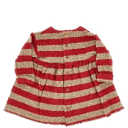Striped cotton-blend mini dress