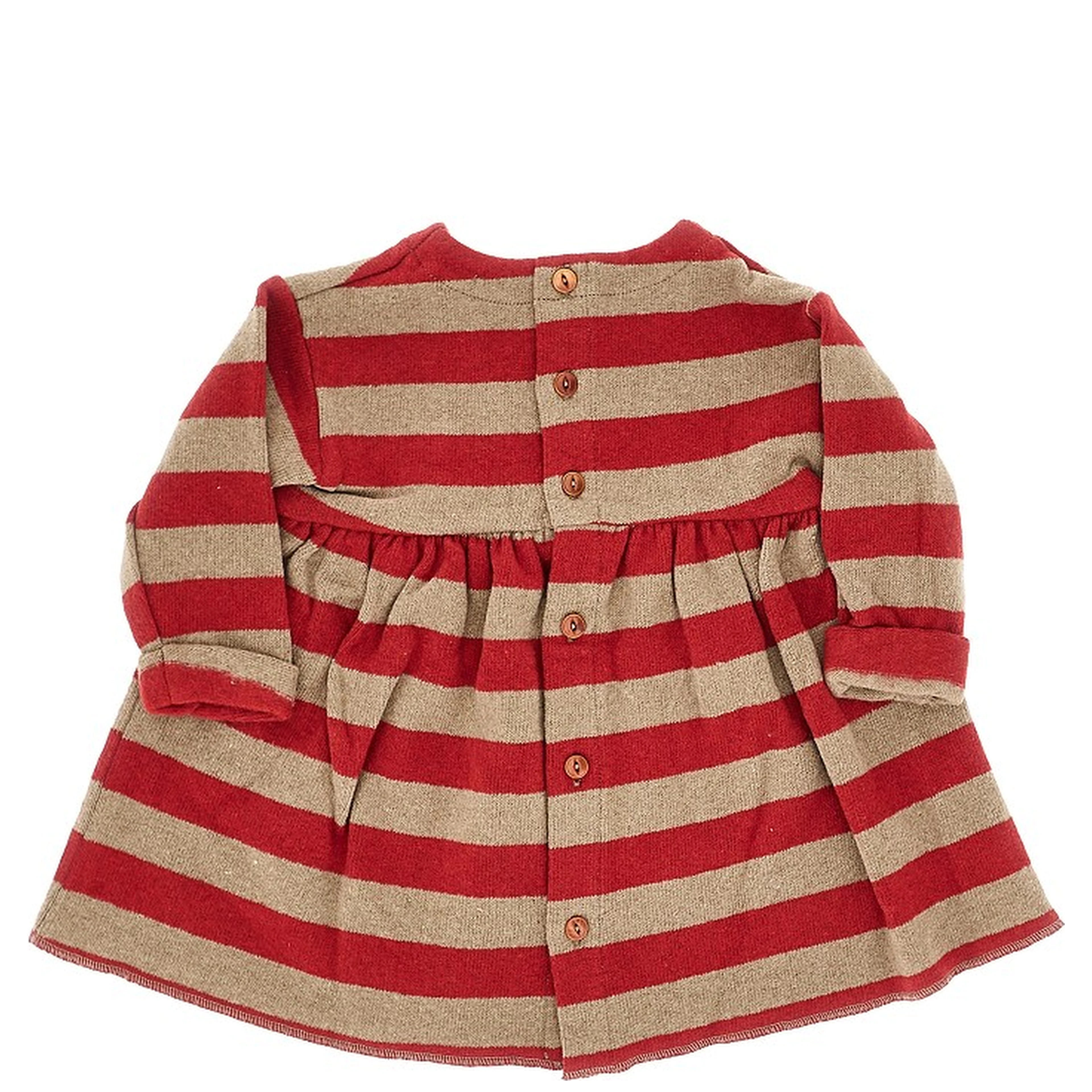 Striped cotton-blend mini dress