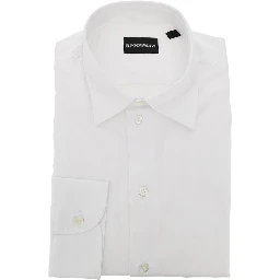 Micro-textured cotton shirt