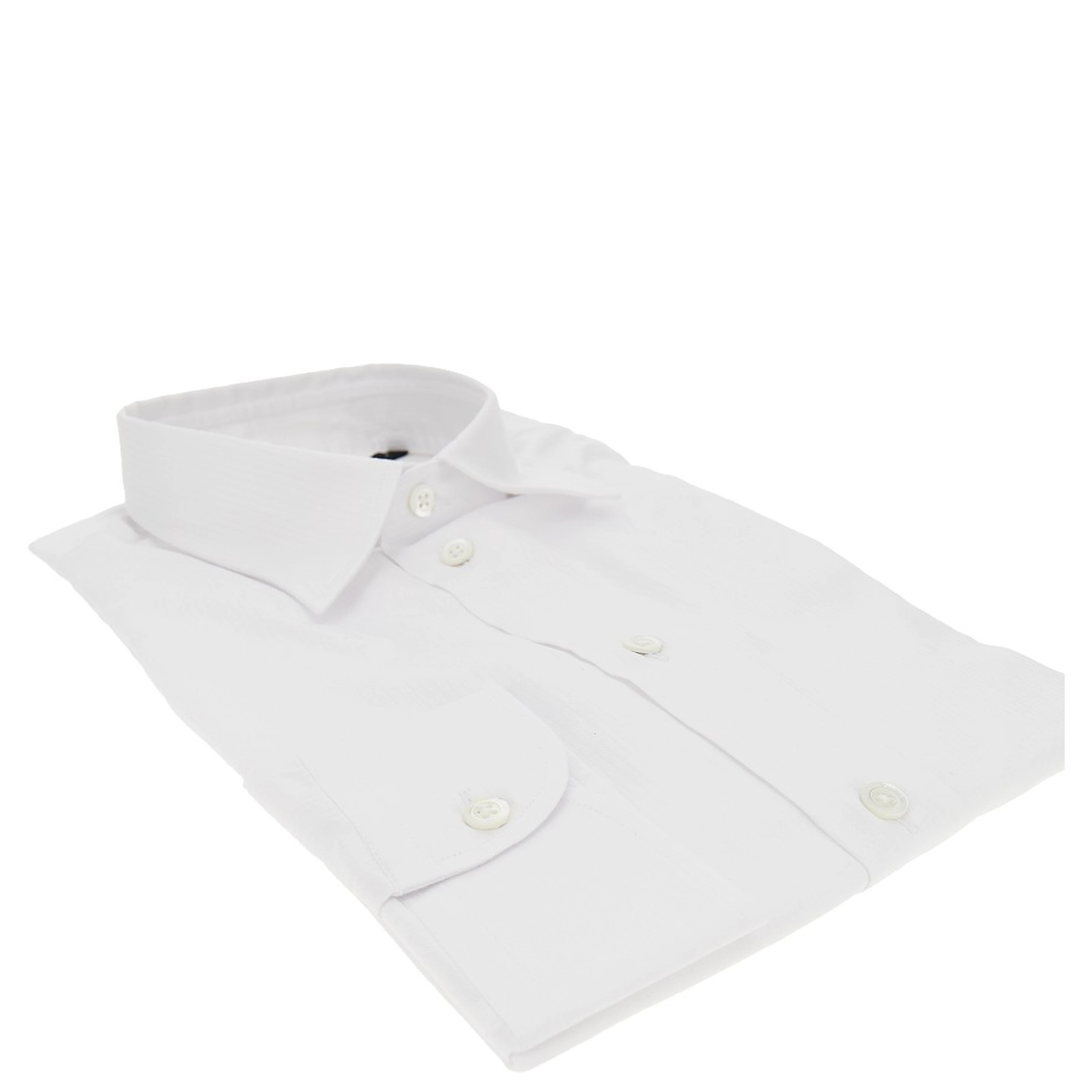 Micro-textured cotton shirt