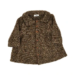 Bouclé wool-blend coat