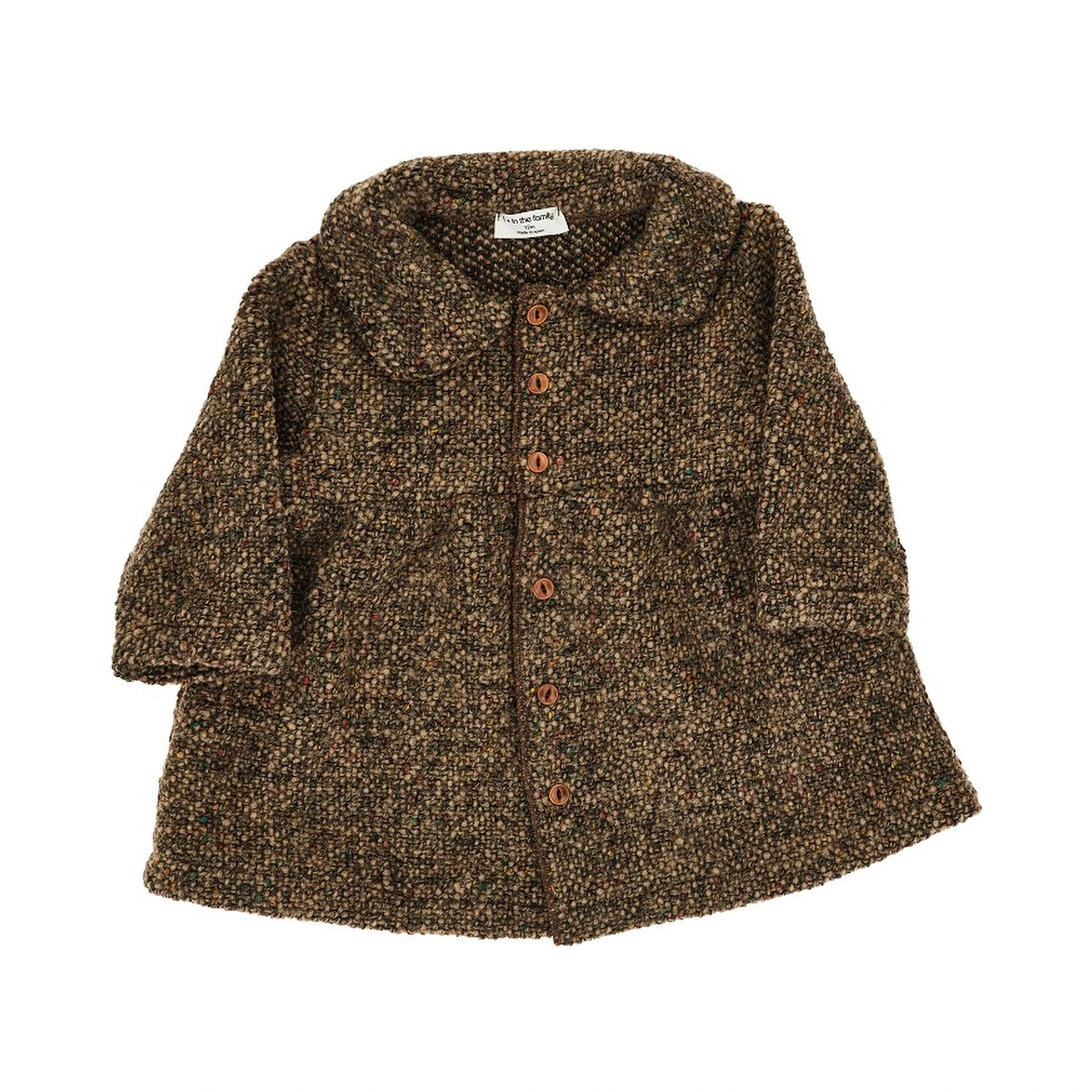 Bouclé wool-blend coat