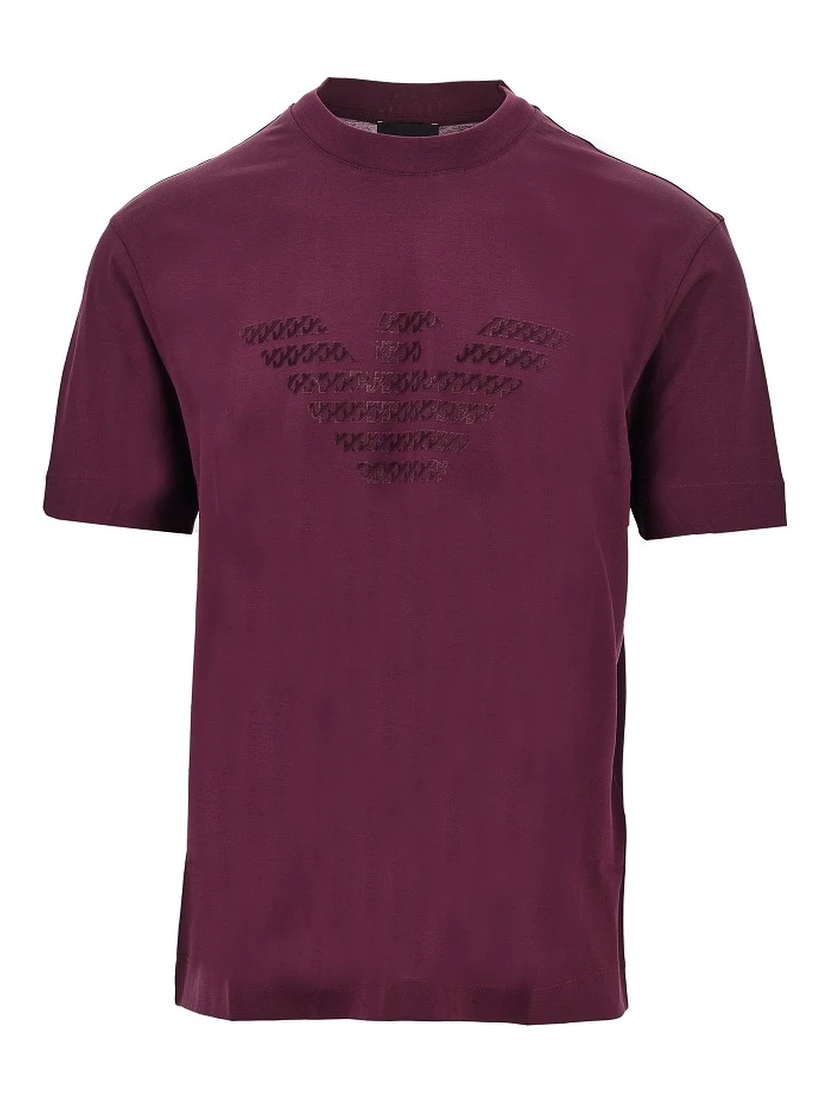 Lyocell and cotton blend T-shirt with logo