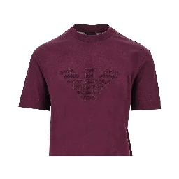 Lyocell and cotton blend T-shirt with logo