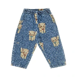 'Magot' printed denim pants