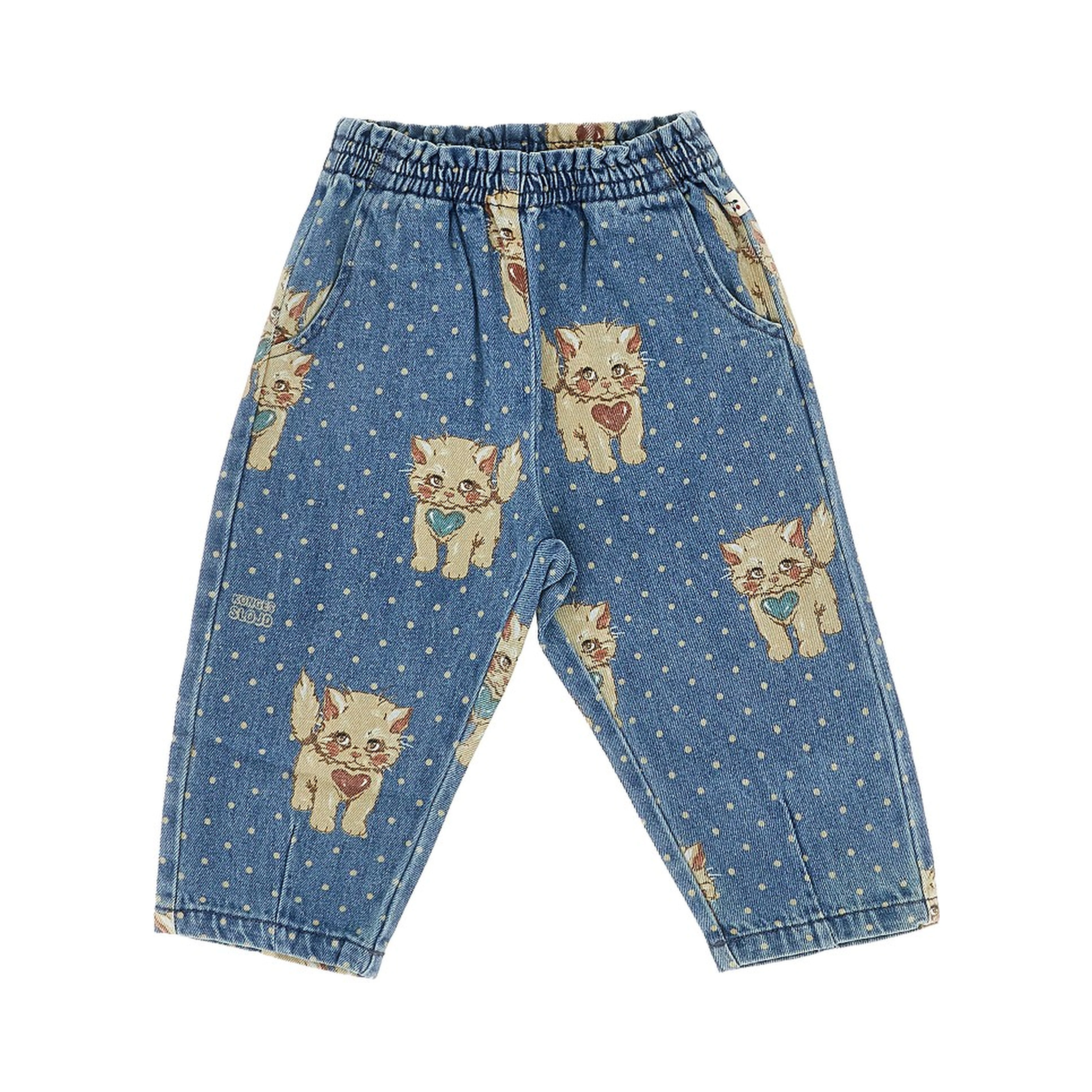 'Magot' printed denim pants