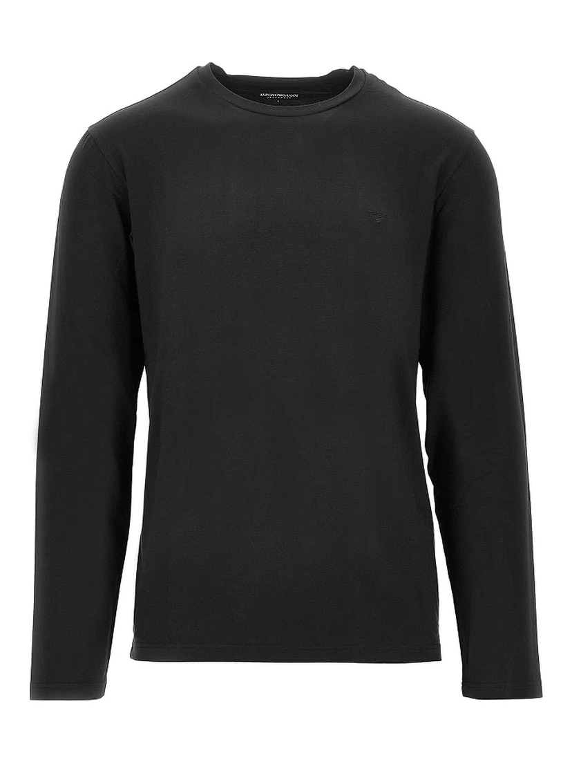 Stretch jersey T-shirt with Eagle embroidery