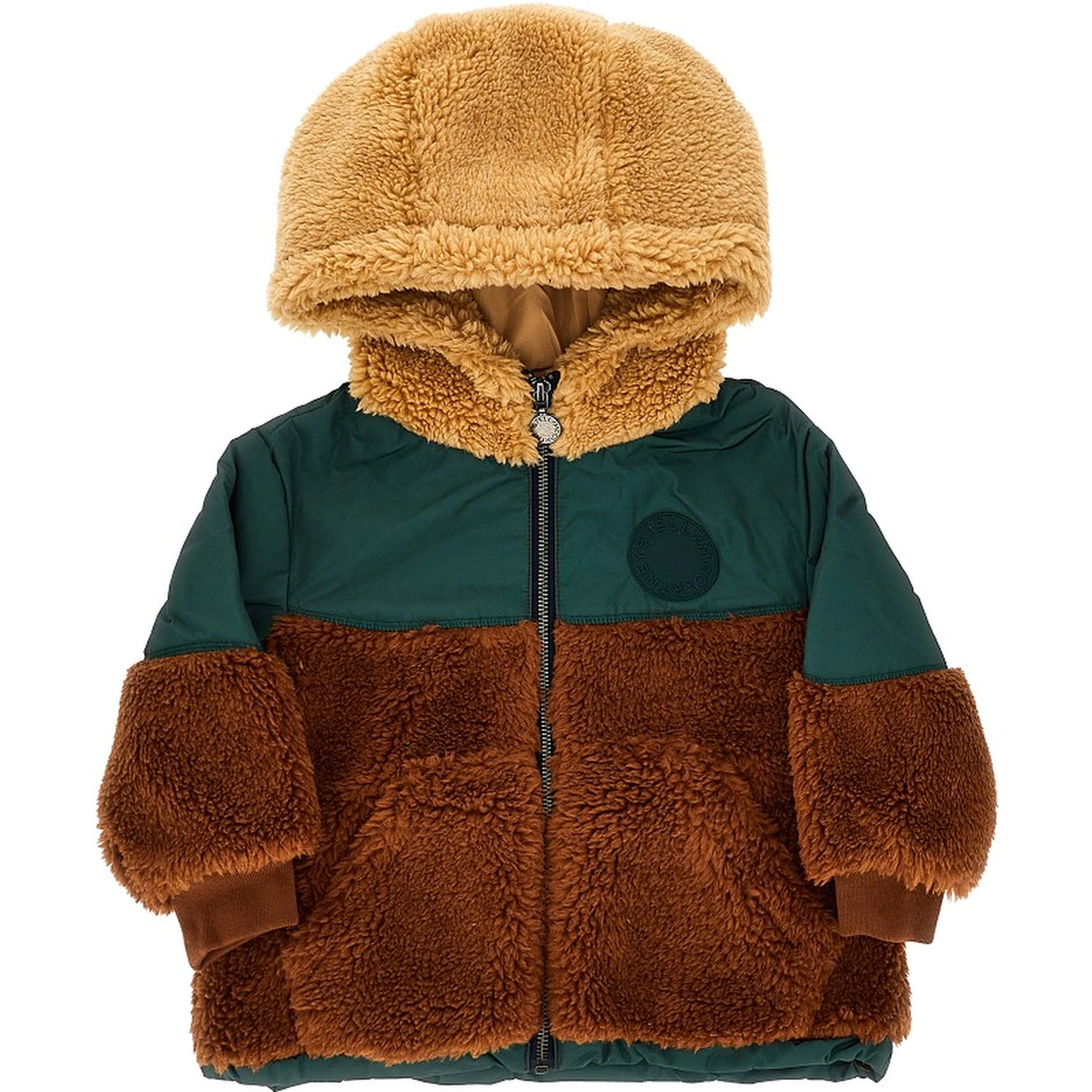 Nylon and Teddy fleece jacket
