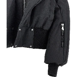 Cotton-blend padded bomber jacket