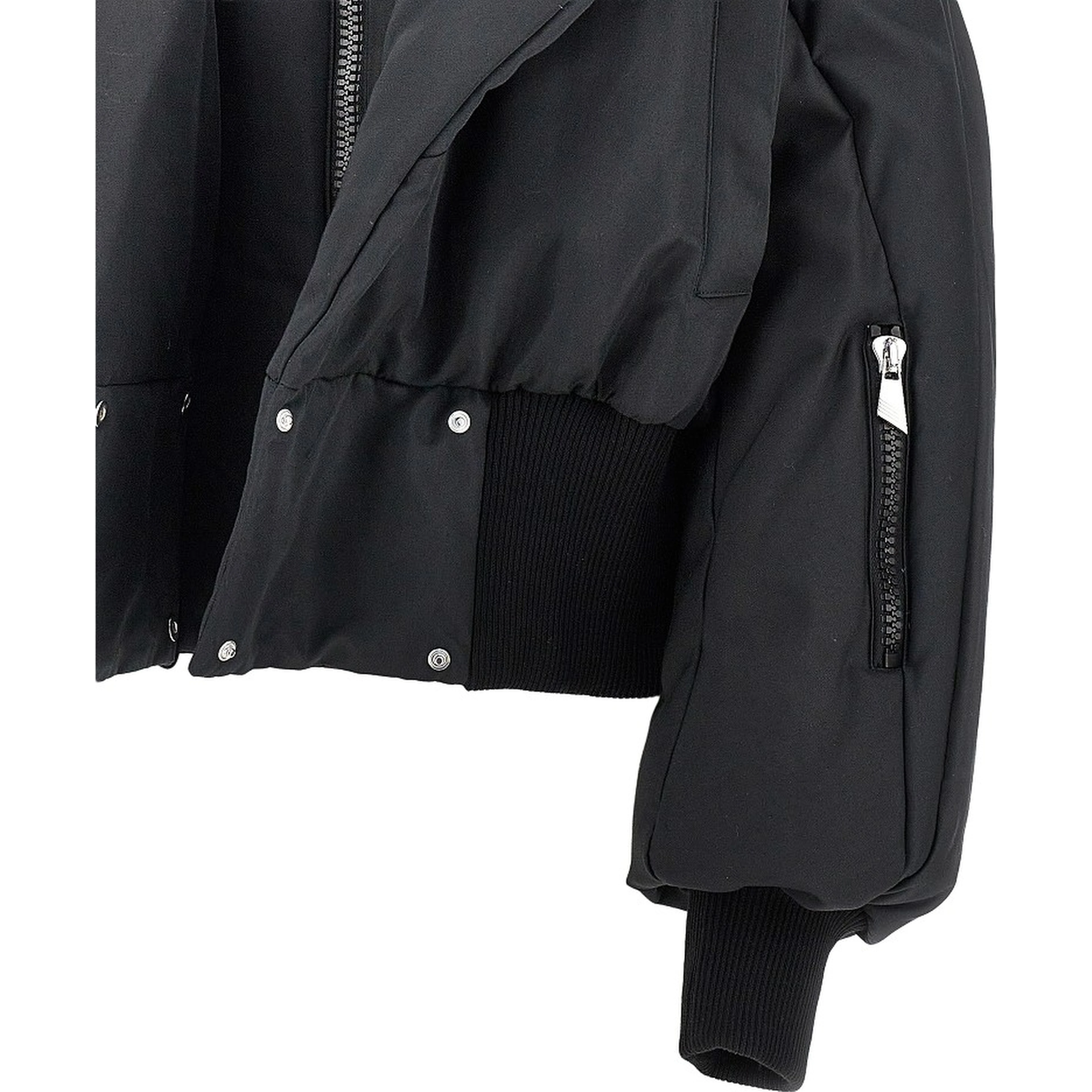 Cotton-blend padded bomber jacket
