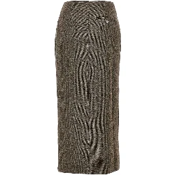 Knitted midi skirt